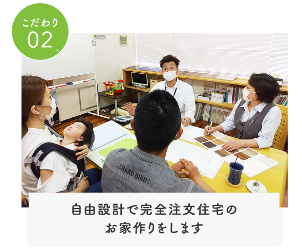 こだわり02自由設計で完全注文住宅のお家作りをします